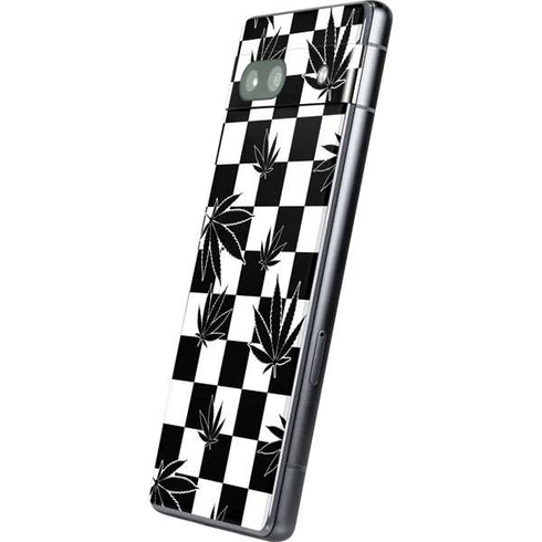 Marijuana Checkered Google Pixel 7a Skin